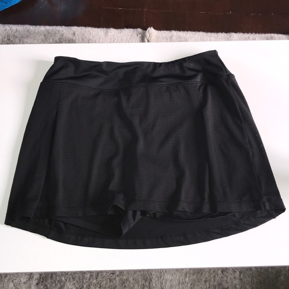 plus size black tennis skirt